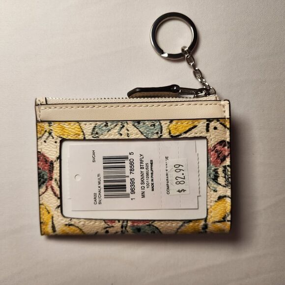 NWT COACH CAR22 Mini Skinny Id Case With Butterfly Print v2 - Picture 3 of 3